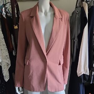 Mexx Dusty Rose Pink Flitted Blazer